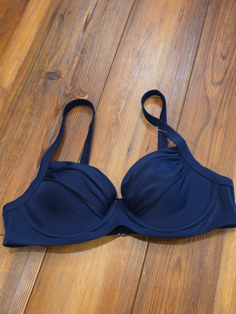 Nwot Lands' End Navy Underwire Molded Cup swim top